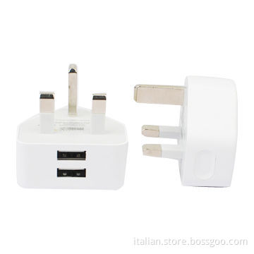 2,100mA wall charger for iPhone with UK three pins plug